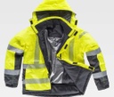 Chaquetón Parka de trabajo Reflectante de alta visibilidad para Ambientes Fríos con capucha, bandas reflectantes homologada EN ISO 20471 EN14058 Personalizable con logo de empresa en uniforma- TS9261