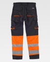 Pantalón Negro Naranja Bicolor Alta Visibilidad -TC2918