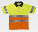 Polo de trabajo Bicolor Reflectante de alta visibilidad EN ISO 204711 Clase 2 Amarillo y Naranja, personalizable con logo de empresa en uniforma  - TC3866
