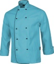 Chaqueta Cocina Ribeteada Colores - TB9205 Azul Turquesa