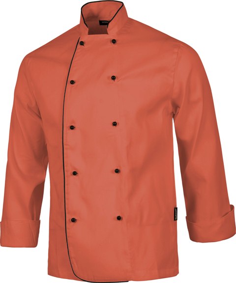 Chaqueta Cocina Ribeteada Colores - TB9205 Naranja