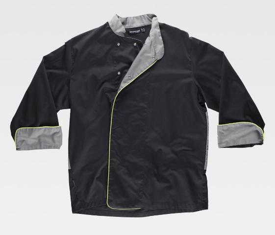 Chaqueta de Cocina Técnica Transpirable - TB9240 Negra