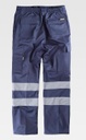 Pantalón de trabajo de Invierno de color azul marino  con forro interno de tejido polar para bajas temperaturas, con Bandas Reflectantes en las perneras, personalizable con logo de empresa en Uniforma - TB1417