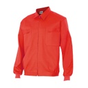 Cazadora trabajo Cremallera bolsillos cintura elastica uniforma V61601 Rojo