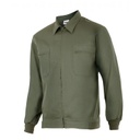 Cazadora trabajo Cremallera bolsillos cintura elastica uniforma V61601 Verde Caqui