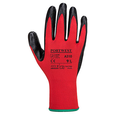 Pack de  Guantes de trabajo con bade de poliéster bañados en Nitrilo Flexo Grip, EN388 + EN ISO 21420 Dexteridad 5  - PA310