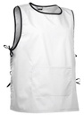 Casulla Peto Ajustable económica de color blanco, con bolsillo central y personalizable con logo de empresa en Uniforma  - VL4010 Blanco
