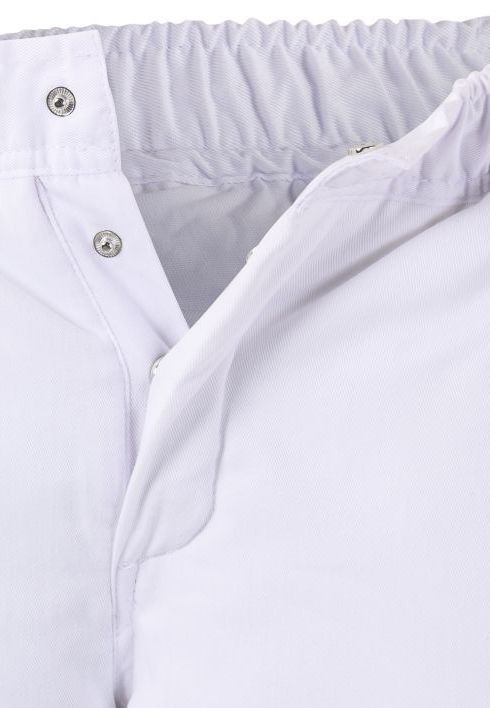 Pantalón de trabajo para Ambientes fríos Sin bolsillos exteriores para alimentación y para manipuladores de alimentos de color blanco - V253002