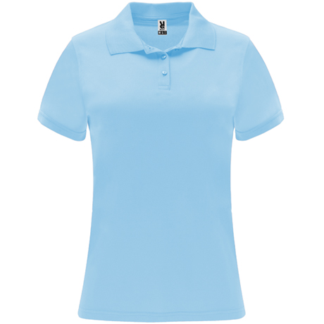 Polo de mujer azul celeste en tejido técnico para personalizar con logo de empresa en Uniforma - LY0410