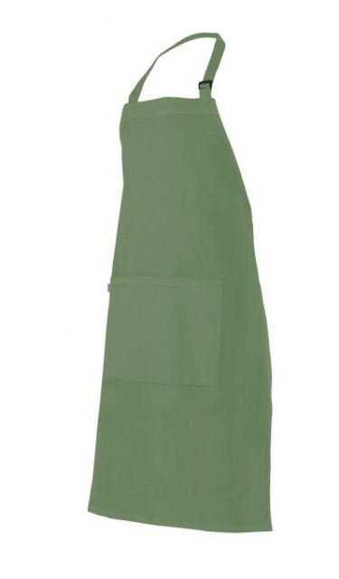 Delantal cocina con peto en color Verde Caza- V404203