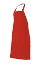 Delantal cocina con peto en color rojo - V404203