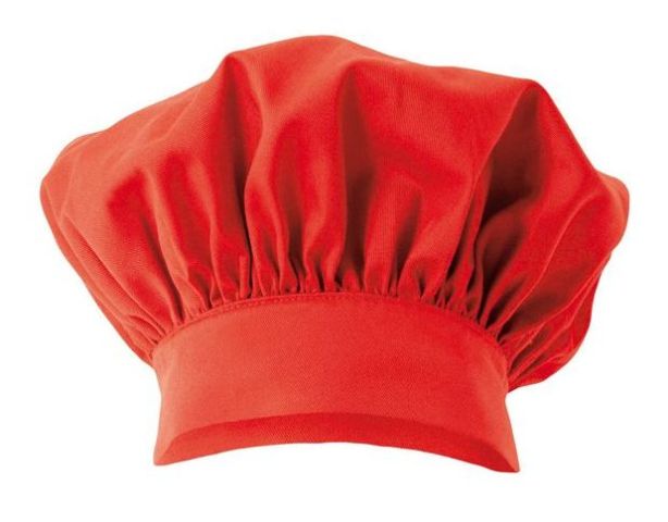 Gorro Cocina rojo alto campiñon tipo frances