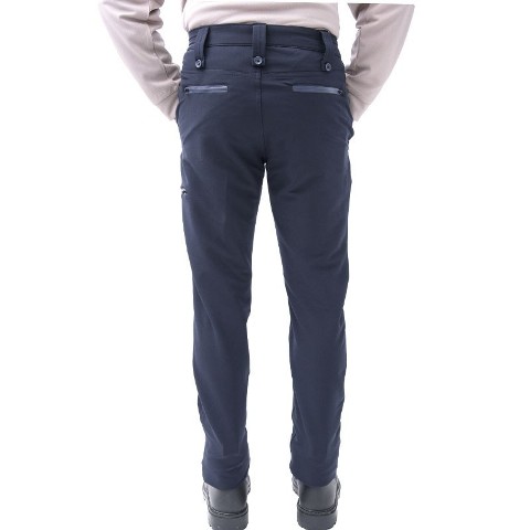 Pantalón Azul marino de Vigilante de seguridad en tejido Softshell corta vientos, impermeable, transpirable, personalizable con logo de empresa  - TR470