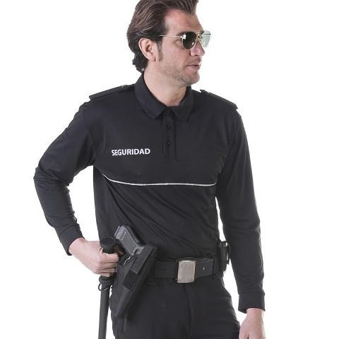 Polo Vigilante de seguridad de Manga Larga personalizable con logo de empresa en Uniforma -TR160