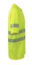 Polo de trabajo de Algodón de Manga Corta en tejido de  Alta Visibilidad Amarillo con bandas reflectantes, personalizable con logo de empresa en uniforma  V305522