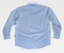 Camisa de trabajo azul celeste de Algodón 100% Oxford manga Larga personalizable con logo de empresa con serigrafía o bordado en uniforma Uniforma- TB8400