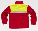 Chaqueta de trabajo tipo Polar de color Rojo y amarillo de alta visibilidad con banda reflectante, personalizable con logo de empresa - TC4030