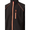 Chaqueta Softshell Bicolor Negro y Naranja transpirable cortavientos, resistente al agua, de triple capa, personalizable con logo de empresa en uniforma V206001