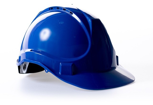 Casco Azul Ventilado con ajuste Rosca - SF80630