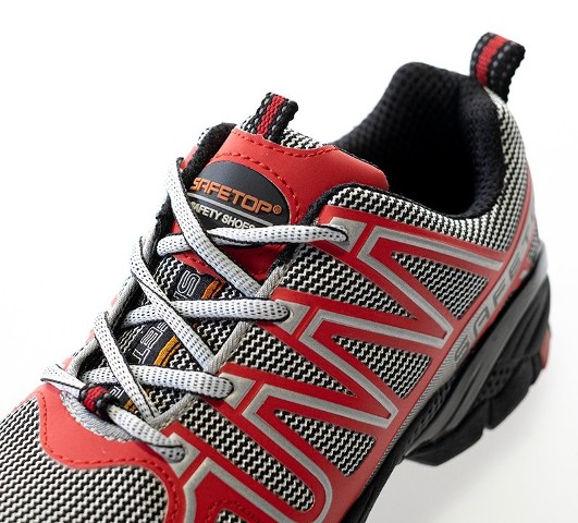 Zapato rojo de trabajo Seguridad Microfibra MetalFree - SF1030