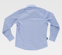 Camisa de trabajo de manga larga de mujer azul celeste