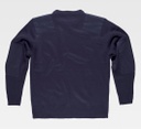Jersey de trabajo de punto de cuello redondo con tejido de refuerzo en hombros y codos, de color marino, personalizable con logo de empresa en Uniforma  - TS5500
