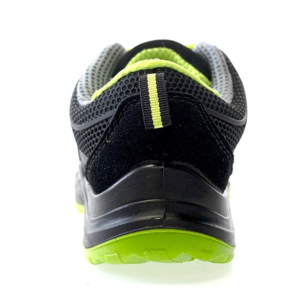 Zapato Deportivo Negro Verde Metal Free S1P - SF246