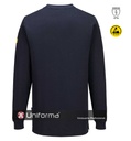 Camiseta Azul Disipativa de la carga electroestática Antiestática ESD Manga Larga, personalizable con logo de empresa en Uniforma  - PAS22