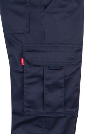 Pantalón Pantalón de trabajo azul Marino Forrado para combatir el frío del invierno en tejido elástico Stretch Multibolsillos personalizable para empresas en uniforma - V103015S