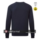 Sudadera disipativa de la carga electroestática ESD antiestática, con fibra de carbono conductora, personalizable con logo de empresa en Uniforma - PAS24