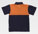 Polo Algodón Alta visibilidad Marino y naranja en algodón 100% con logo de empresa bordado o serigrafía  -TC3840