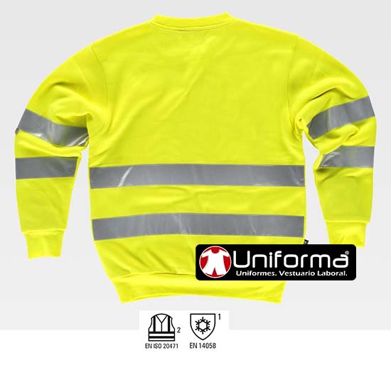 Sudadera Reflectante Amarilla de Alta Visibilidad Amarilla personalizable con logo de empresa en uniforma - TC9030