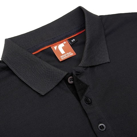 Polo técnico de color gris combinado con negro en poliéster técnico transpirable bicolor de diseño moderno y cómodo para empresas y personalizable - TR156