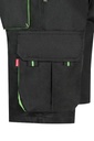 Pantalón de trabajo tipo Bermuda Bicolor Negro y verde en tejido reforzado- V103010S