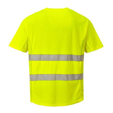 Camiseta de trabajo reflectante de alta visibilidad Reflectante Mesh aireada para ambientes calurosos con tejido de rejilla de malla transpirable para el calor PC394