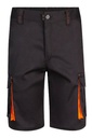 Pantalón de trabajo tipo Bermuda en tejido Elástico de color negro y naranja  - V103010S