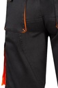 Pantalón de trabajo tipo Bermuda en tejido Elástico de color negro y naranja  - V103010S