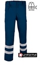 Pantalón de trabajo azul de visibilidad realzada con bandas reflectantes de alta visibilidad en uniforma personalizable para empresas - VL2032