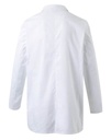 Bata de trabajo blanca de manga larga unisex de corte clásico en tejido elástico con elastano en uniforma - V539008S