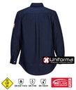 Camisa Ignífuga resistente a la llama antiestática contra riesgos químicos de color azul marino personalizable en uniforma Bizflame Plus - PFR69