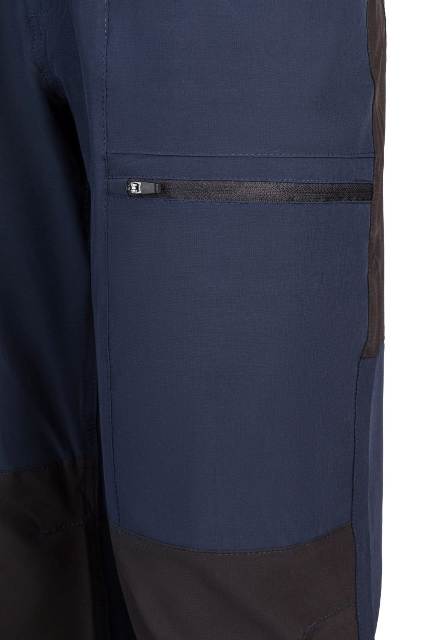 Pantalón de trabajo tipo Trekking Super Elástico bicolor fino super cómodo en azul marino V103022S