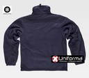 Chaqueta Polar Azul marino de cuello alto con cierre de cremallera completa de nylon y tejidos de refuerzo en hombros y codos perosnalizables con logo de empresa en uniforma  - TS4000