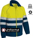 Chaqueta Polar reflectante de Alta Visibilidad de tejido Grueso con acabado de borreguito interno de alta retención térmica en uniforma personalizable con logo de empresa - VL2290