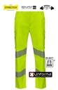 Pantalón de trabajo de Alta Visibilidad de tejido Elástico con Bandas reflectantes Oblicuas para mas superficie reflectante cómodos y resistentes, personalizables con logo de empresa en uniforma.net - V303009S