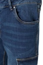Pantalón de trabajo vaquero en tejido elástico de algodón y fibras elásticas, resistente, cómodo, multi bolsillos, bolsillos de cargo, con tapetas,  de gran calidad y diseño moderno en uniforma.net