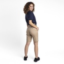 Pantalón corto tipo Bermuda de Mujer Tipo Chino Elástica en tejido de algodón con lycra o elastano de color Beige para uniformes de recepción y sala,  personalizable con logo de empresa en uniforma - TR460EV