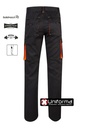 Pantalón de trabajo Elástico Stretch Bicolor reforzado multibolsillos con bolsillos de cargo de tejido resistente de la gama FluorMatch combinable para uniforme de trabajo corporativo - V103008S