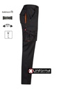 Pantalón de trabajo Elástico Stretch Bicolor reforzado multibolsillos con bolsillos de cargo de tejido resistente de la gama FluorMatch combinable para uniforme de trabajo corporativo - V103008S