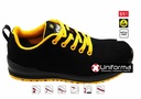 Zapatos de trabajo de Seguridad S1P+SRC+ESD en material textil ligero y cómodo de color negro y amarillo - V707007Y