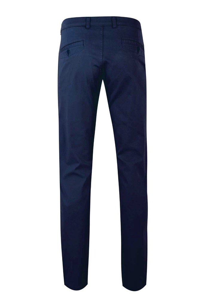 Pantalón Azul marino de trabajo tipo Chino en tejido elástico Stretch con elastano Unisex para trabajos de hostelería y oficina - V403010S